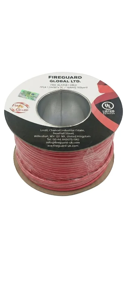 FIRE RATED CABLE 2CORE X1.5 SQMM (100 M/ROLL) - FIRE GUARD UK