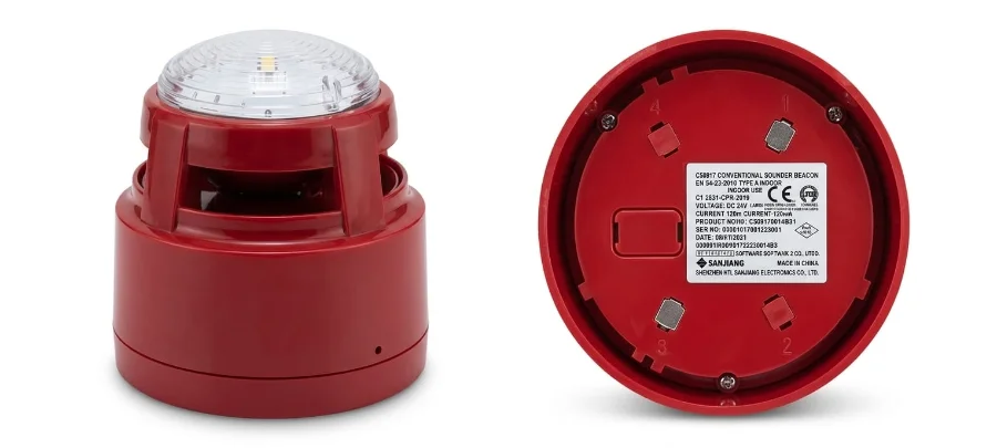 CONVENTIONAL FIRE ALARM SOUNDER FLASHER - SANJIANG - C9091T
